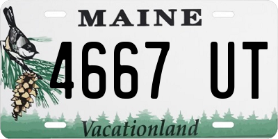 ME license plate 4667UT