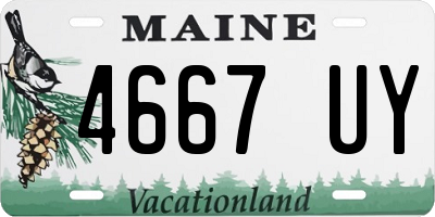 ME license plate 4667UY