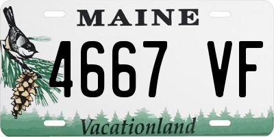 ME license plate 4667VF