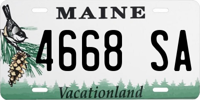 ME license plate 4668SA