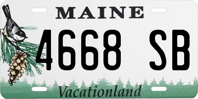 ME license plate 4668SB