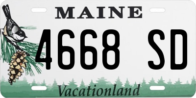 ME license plate 4668SD