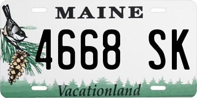 ME license plate 4668SK