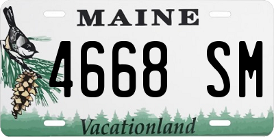 ME license plate 4668SM