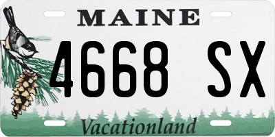 ME license plate 4668SX