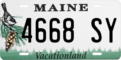 ME license plate 4668SY