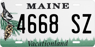 ME license plate 4668SZ
