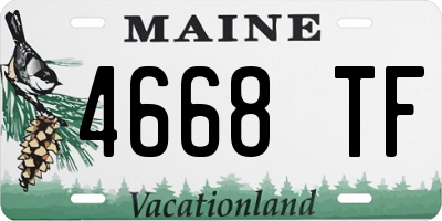 ME license plate 4668TF