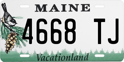 ME license plate 4668TJ