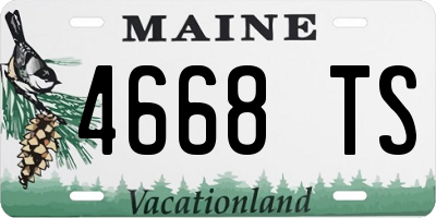 ME license plate 4668TS