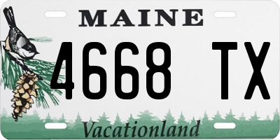 ME license plate 4668TX
