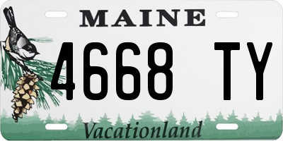 ME license plate 4668TY