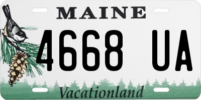 ME license plate 4668UA