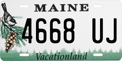 ME license plate 4668UJ