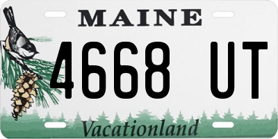 ME license plate 4668UT