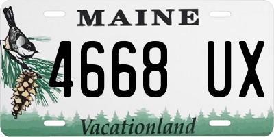 ME license plate 4668UX