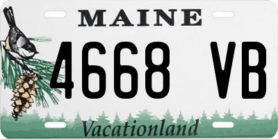 ME license plate 4668VB