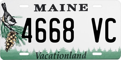 ME license plate 4668VC