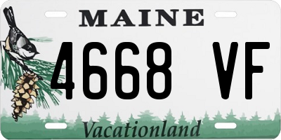 ME license plate 4668VF