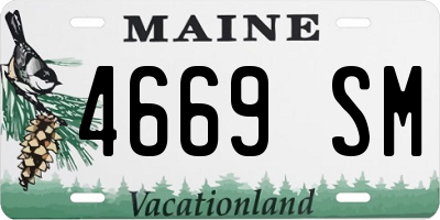 ME license plate 4669SM