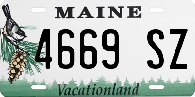 ME license plate 4669SZ