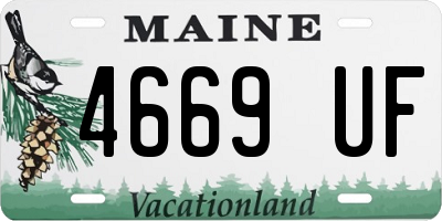 ME license plate 4669UF