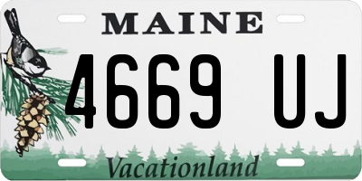 ME license plate 4669UJ