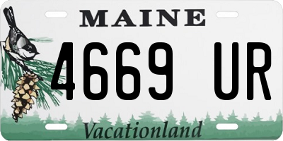 ME license plate 4669UR