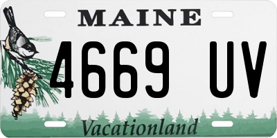 ME license plate 4669UV