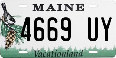 ME license plate 4669UY