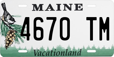 ME license plate 4670TM