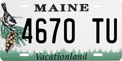 ME license plate 4670TU