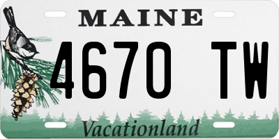 ME license plate 4670TW