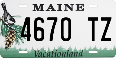 ME license plate 4670TZ