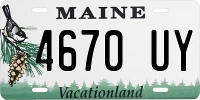 ME license plate 4670UY