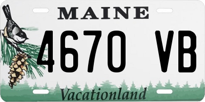 ME license plate 4670VB