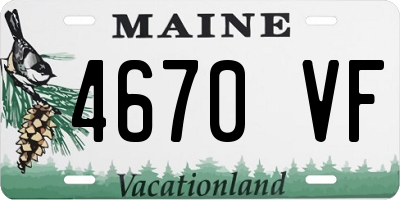 ME license plate 4670VF