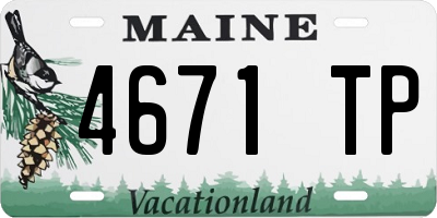 ME license plate 4671TP