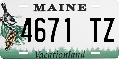 ME license plate 4671TZ