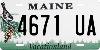 ME license plate 4671UA