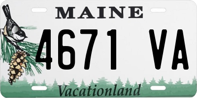ME license plate 4671VA