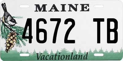 ME license plate 4672TB