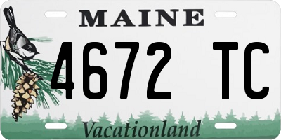 ME license plate 4672TC