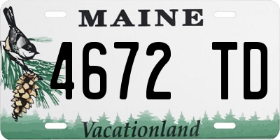 ME license plate 4672TD