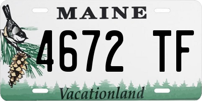 ME license plate 4672TF