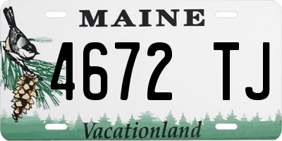ME license plate 4672TJ