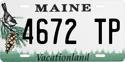 ME license plate 4672TP