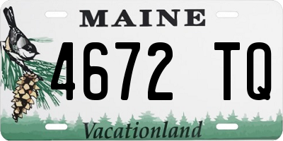 ME license plate 4672TQ