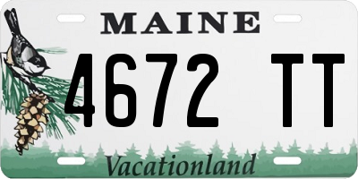 ME license plate 4672TT