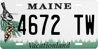 ME license plate 4672TW